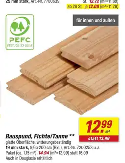 toom Baumarkt Rauspund, fichte/tanne Angebot