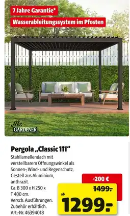 Hagebau Mr. gardener pergola classic 111 Angebot