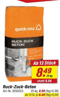 toom Baumarkt Quick-mix ruck-zuck-beton Angebot
