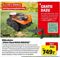 Hagebau Worx mähroboter vision cloud m650 (wr365e) Angebot
