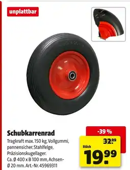 Hagebau Schubkarrenrad Angebot