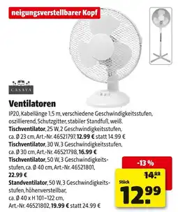 Hagebau Casaya tischventilator Angebot