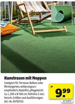 Hagebau Kunstrasen mit noppen Angebot