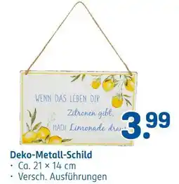 Rossmann Deko-metall-schild Angebot