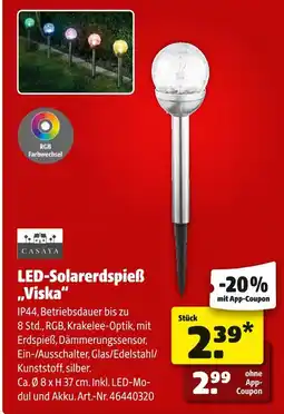 Hagebau Casaya led-solarerdspieß viska Angebot