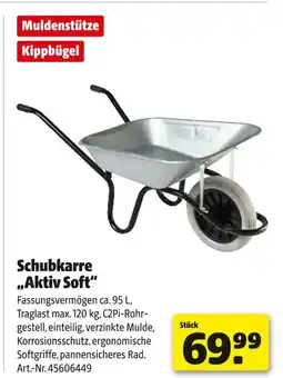 Hagebau Schubkarre aktiv soft Angebot