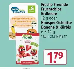 Rossmann Freche freunde fruchtchips erdbeere oder knusper-schnitte banane & kürbis Angebot