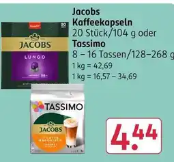 Rossmann Jacobs kaffeekapseln oder tassimo Angebot