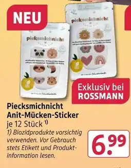 Rossmann Piecksmichnicht anti-mücken-sticker Angebot