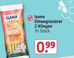 Rossmann Isana einwegrasierer coral breeze 2 klingen Angebot