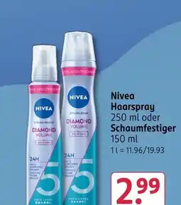 Rossmann Nivea haarspray oder schaumfestiger Angebot