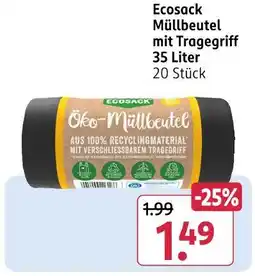 Rossmann Ecosack müllbeutel mit tragegriff Angebot