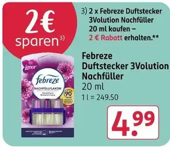 Rossmann Lenor febreze duftstecker 3volution nachfüller Angebot