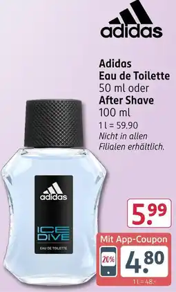 Rossmann Adidas eau de toilette oder after shave Angebot