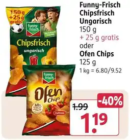 Rossmann Funny-frisch chipsfrisch ungarisch oder ofen chips Angebot