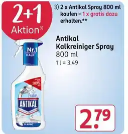 Rossmann Antikal kalkreiniger spray Angebot