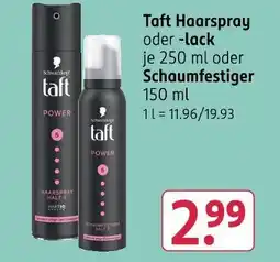 Rossmann Schwarzkopf taft haarspray oder -lack Angebot