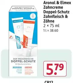 Rossmann Aronal & elmex zahncreme doppel-schutz zahnfleisch & zähne Angebot