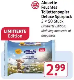 Rossmann Alouette feuchtes toilettenpapier deluxe sparpack Angebot