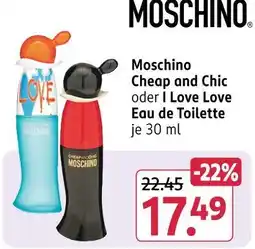 Rossmann Moschino cheap and chic Angebot