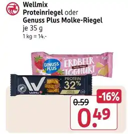 Rossmann Wellmix proteinriegel Angebot