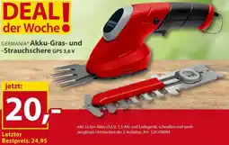 Sonderpreis Baumarkt GERMANIA Akku-Gras- und Strauchschere GPS 3,6 V Angebot