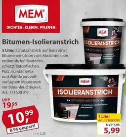 Sonderpreis Baumarkt MEM Bitumen-Isolieranstrich Angebot