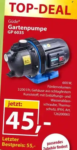Sonderpreis Baumarkt Güde Gartenpumpe GP 6035 Angebot