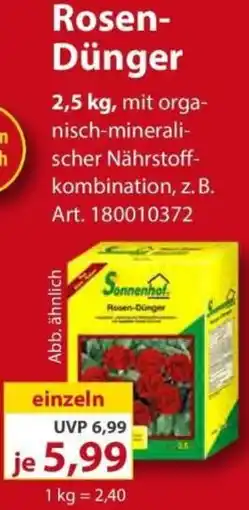 Sonderpreis Baumarkt Sonnenhof Rosen Dünger Angebot