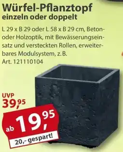 Sonderpreis Baumarkt Würfel-Pflanztopf Angebot