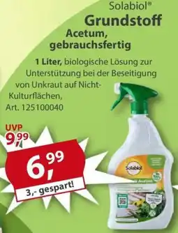 Sonderpreis Baumarkt Solabiol Grundstoff Angebot