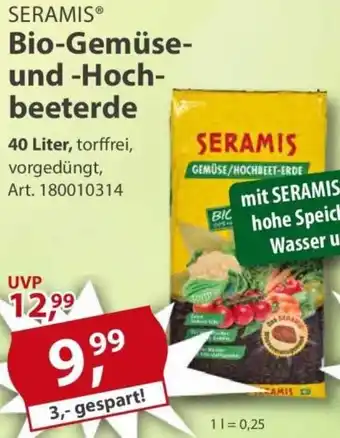 Sonderpreis Baumarkt SERAMIS Bio-Gemüse- und Hochbeeterde Angebot