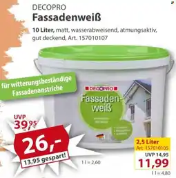 Sonderpreis Baumarkt DECOPRO Fassadenweiß Angebot