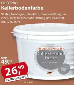 Sonderpreis Baumarkt DECOPRO Kellerbodenfarbe Angebot