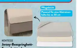 Aldi Süd Novitesse Jersey-Boxspringbett-Spannbetttuch Angebot