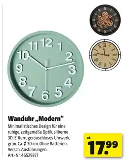 Hagebau Wanduhr modern Angebot