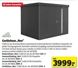 Hagebau Biohort gerätehaus neo größe 2c Angebot
