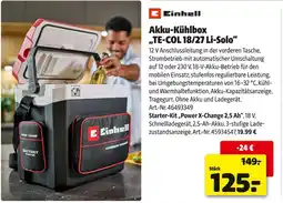 Hagebau Einhell akku-kühlbox te-col 18/27 li-solo Angebot