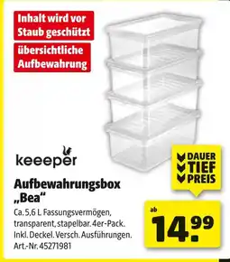 Hagebau Keeeper aufbewahrungsbox bea Angebot