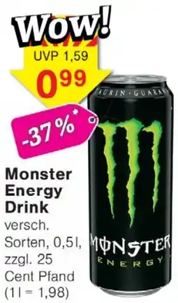 Wiglo Wunderland Monster Energy Drink Angebot