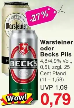 Wiglo Wunderland Warsteiner oder Becks Pils Angebot