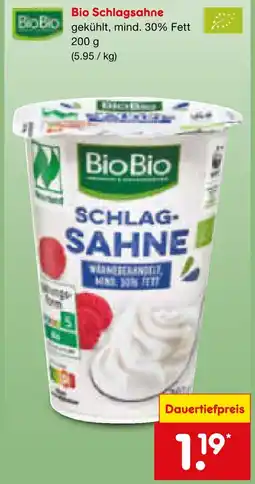 Netto Marken-Discount Biobio bio schlagsahne Angebot