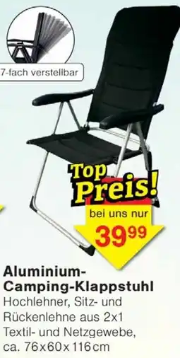 Wiglo Wunderland Aluminium Camping-Klappstuhl Angebot