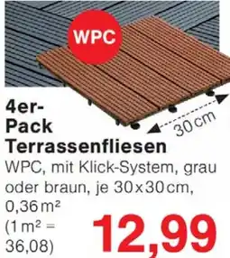 Wiglo Wunderland 4er Pack Terrassenfliesen Angebot