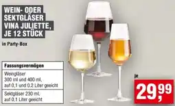 Handelshof Wein- oder sektgläser vina juliette, je 12 stück Angebot