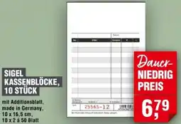 Handelshof Sigel kassenblöcke, 10 stück Angebot