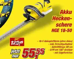 Posten Börse KARCHER Akku Heckenschere HGE 18-50 Angebot