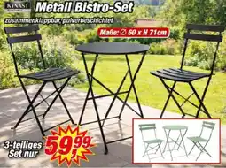 Posten Börse KYNAST Metall Bistro-Set Angebot