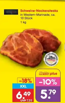 Netto Marken-Discount Barbeque Schweine-Nackensteaks XXL Angebot