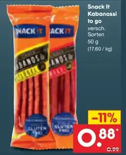Netto Marken-Discount Snack !t Kabanossi to go Angebot